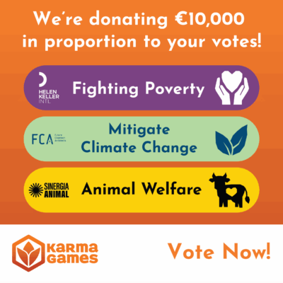 We're donating 10,000 in proportion to your votes!